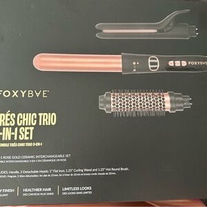 FoxyBae Rose Gold 3-in-1 Hair Styling Set New